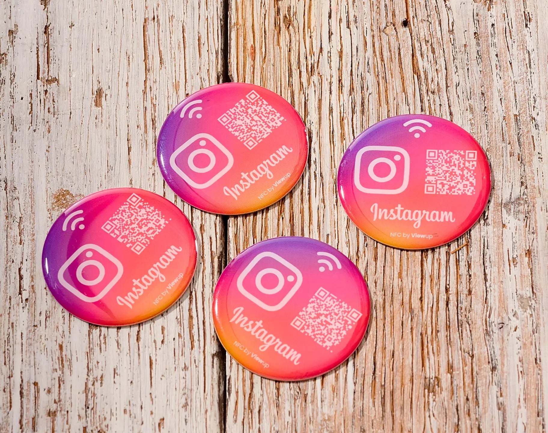 Badges autocollants NFC connectés – Instagram Viewup