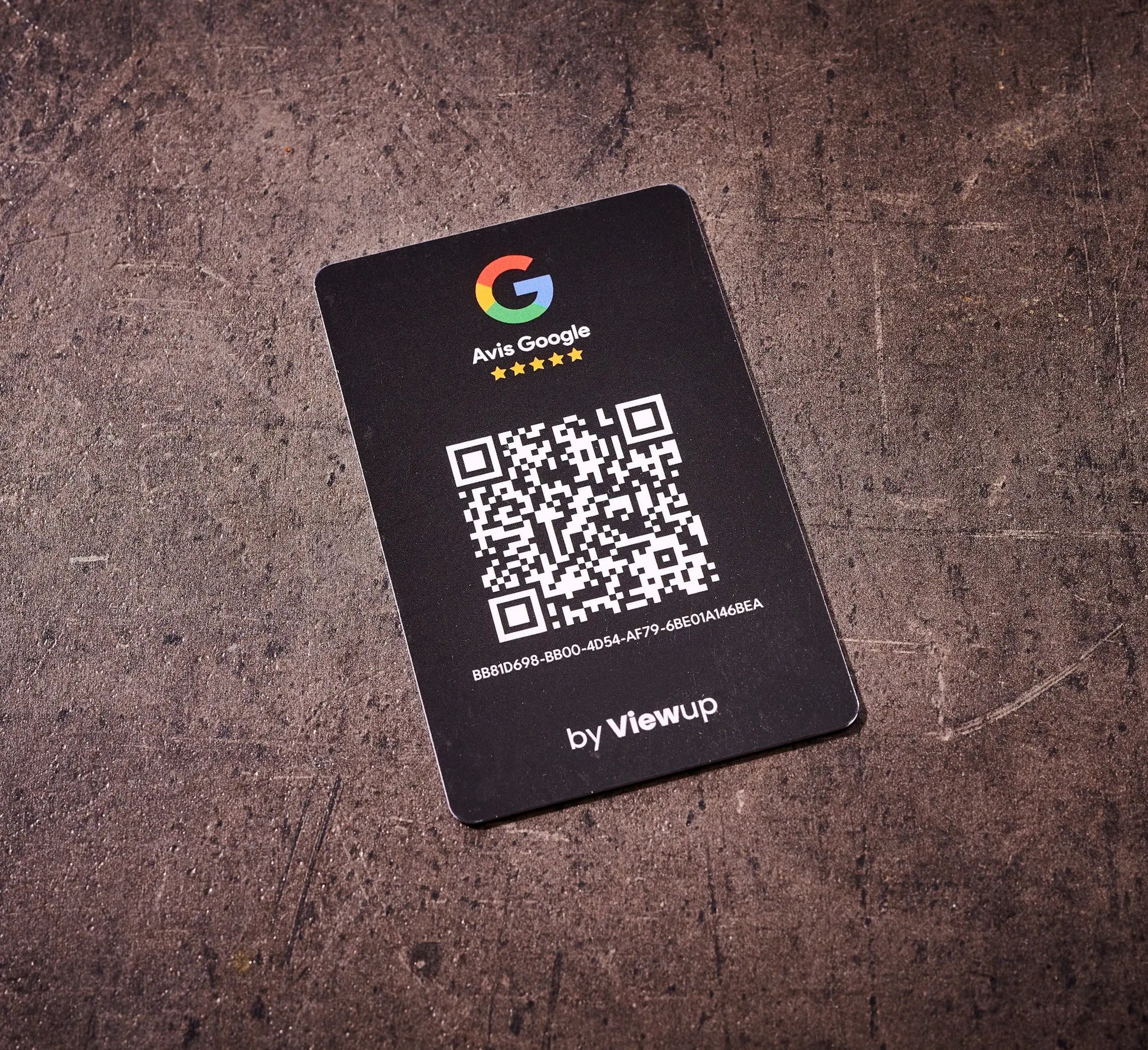 Carte NFC avis google connectée noire avec QR code