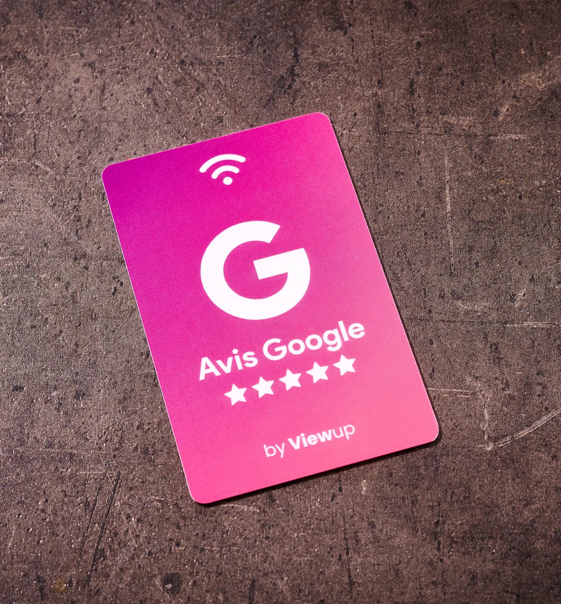 Carte NFC avis google connectée rose