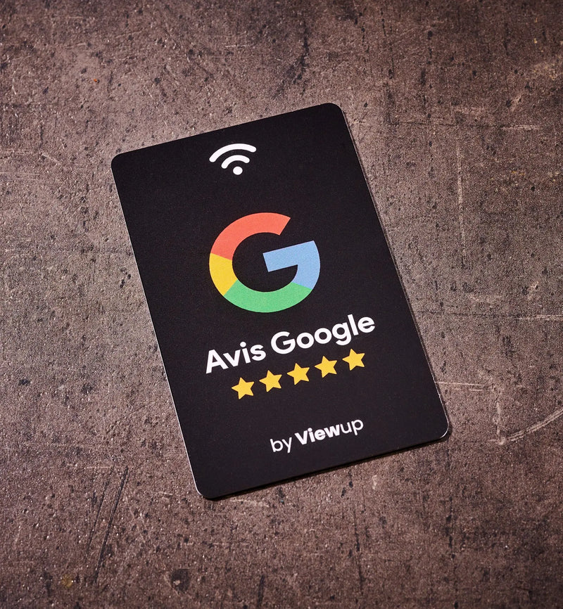 Carte NFC avis google connectée noire