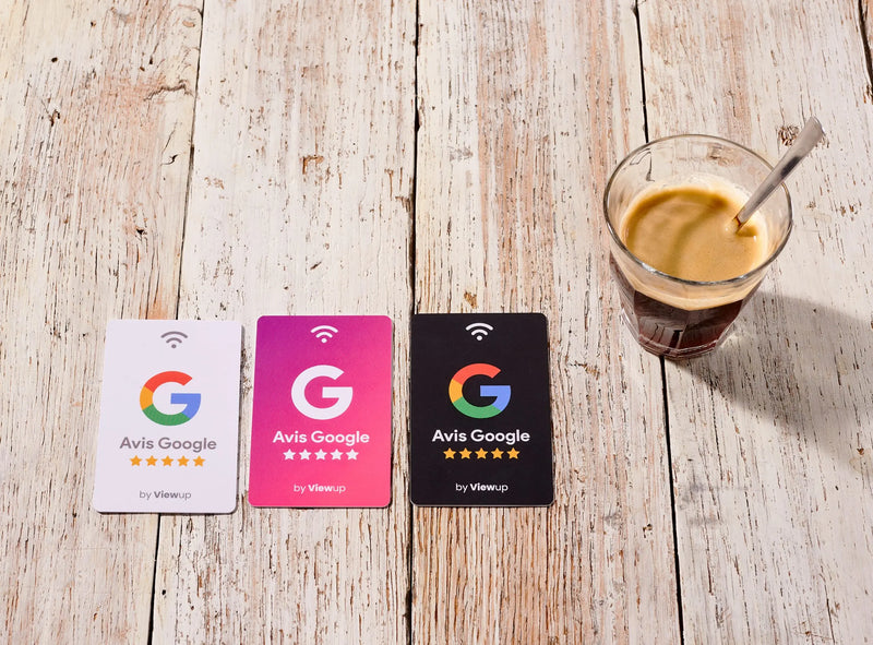 Cartes NFC avis Google avec QR code