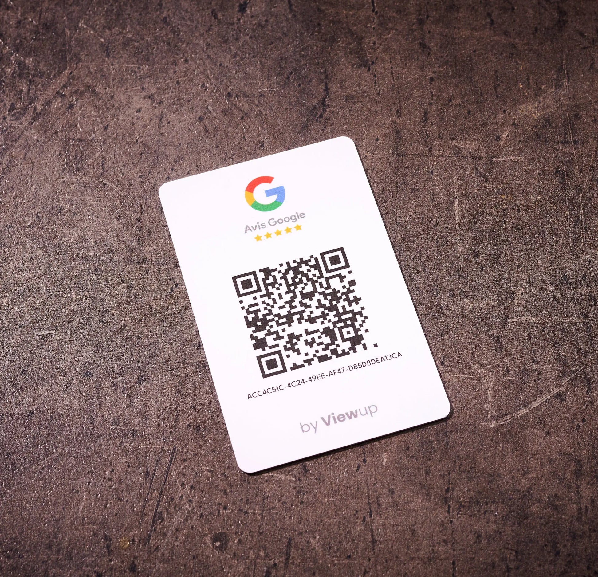Carte NFC avis google connectée blanche avec QR code